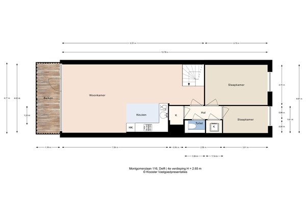 Plattegrond - Montgomerylaan 116, 2625 PR Delft - Montgomerylaan 116-4e.jpg
